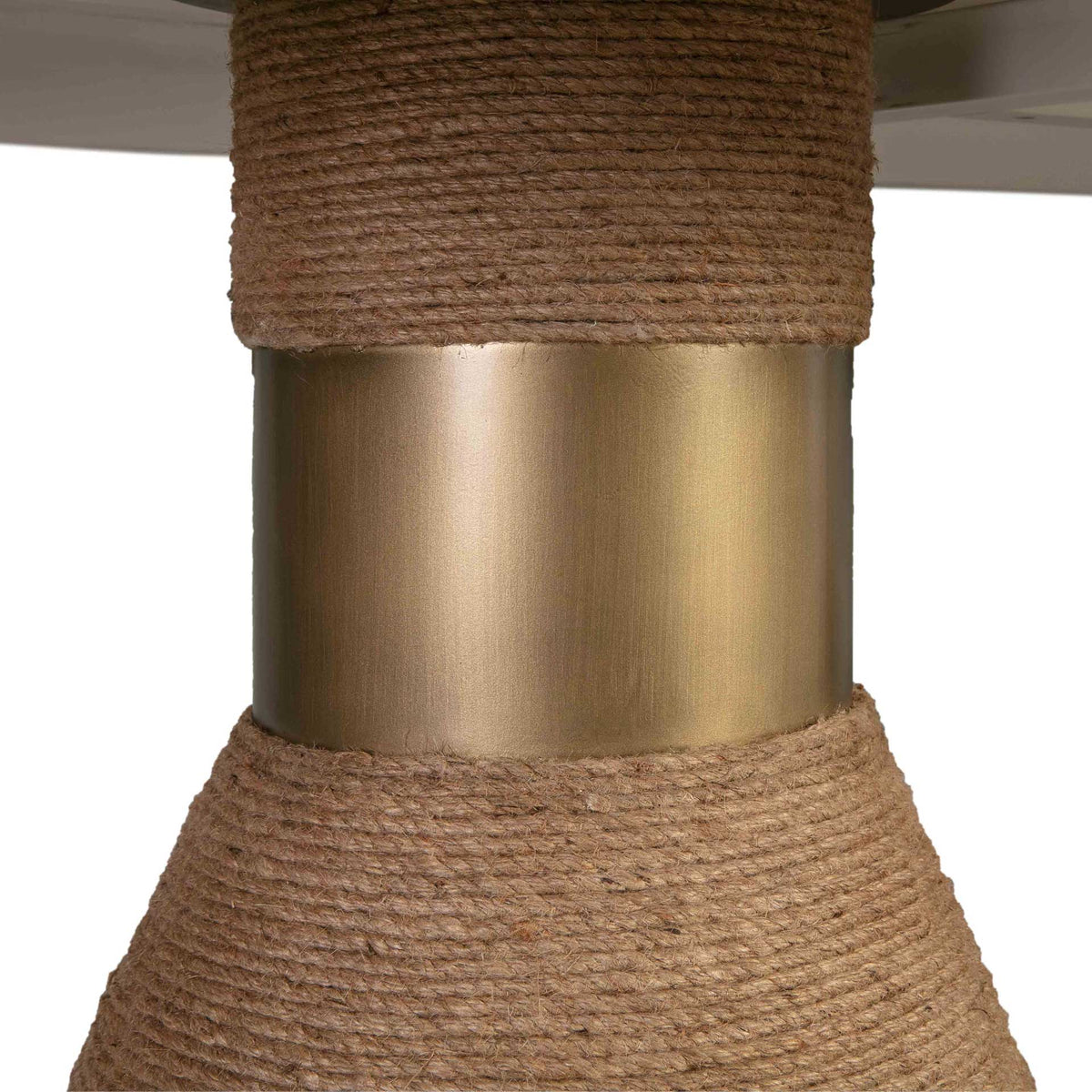 Riley Rope Oval Table White/Natural