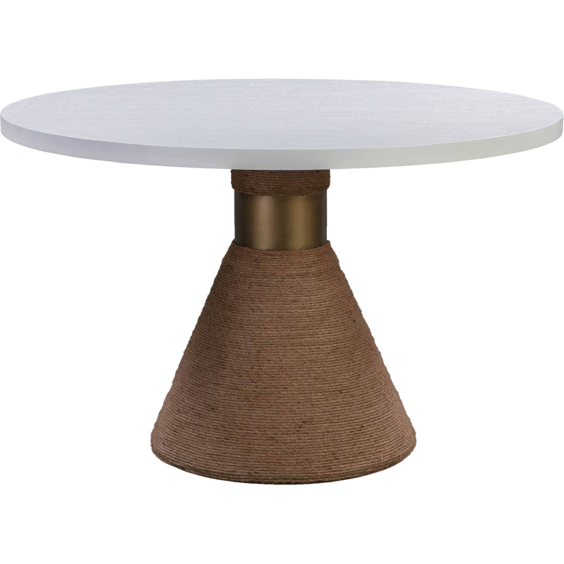 Riley Natural Rope Round Table White