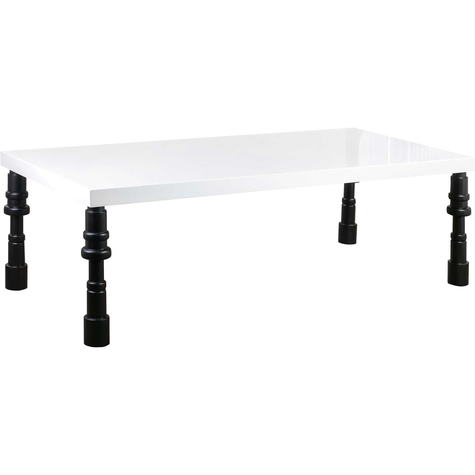 Spool Gloss Lacquer Dining Table White