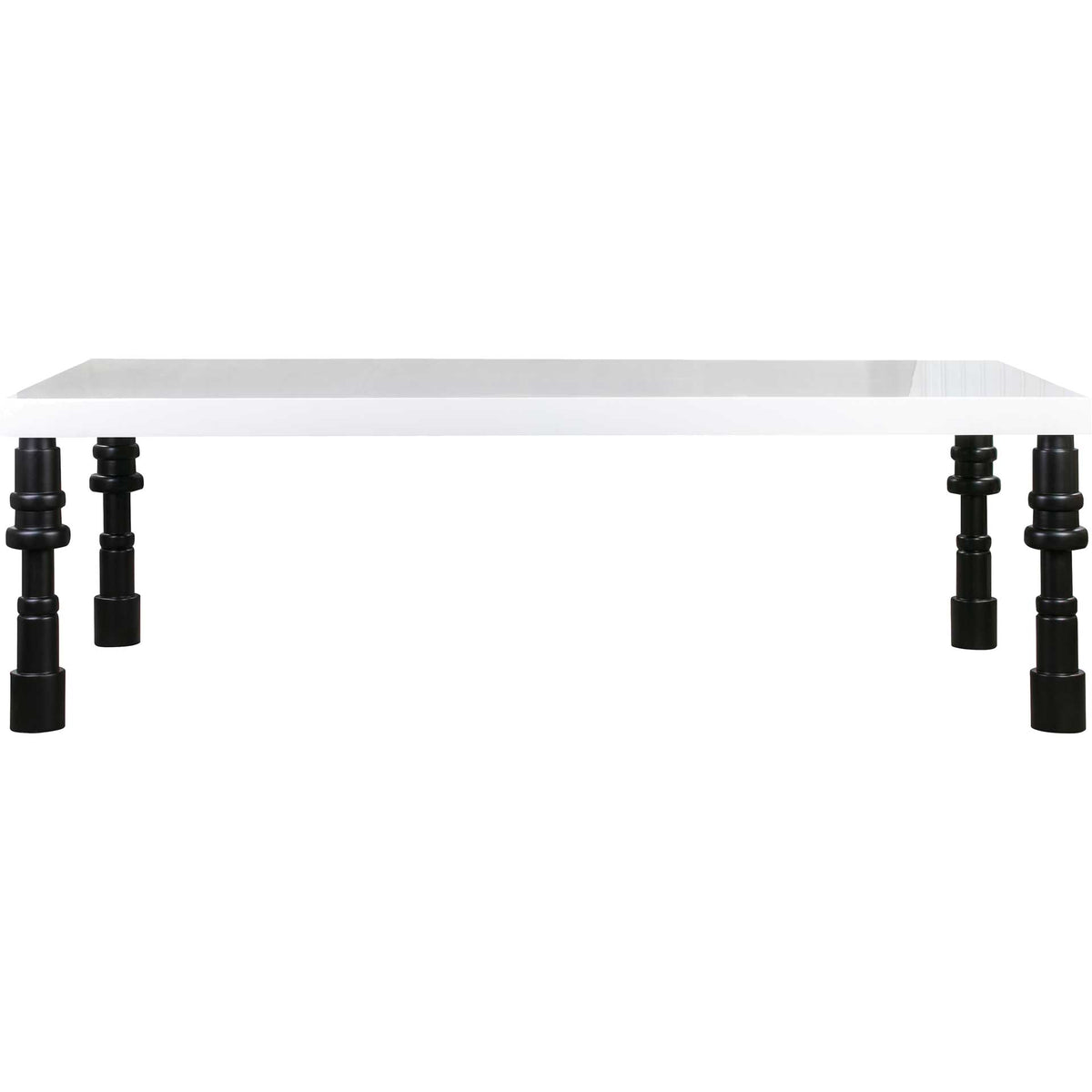 Spool Gloss Lacquer Dining Table White