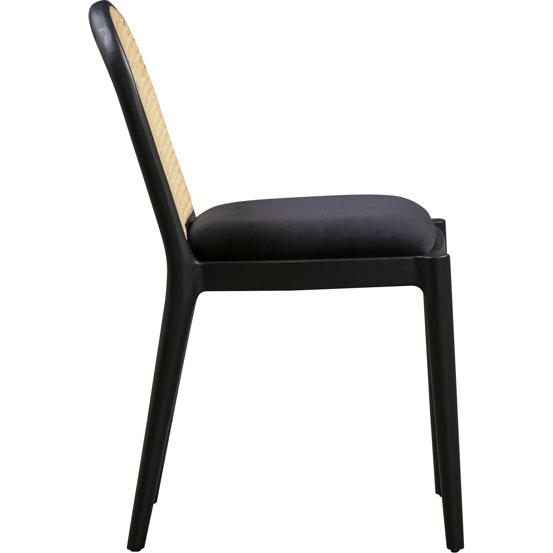 Kory Cane Dining Chair Black