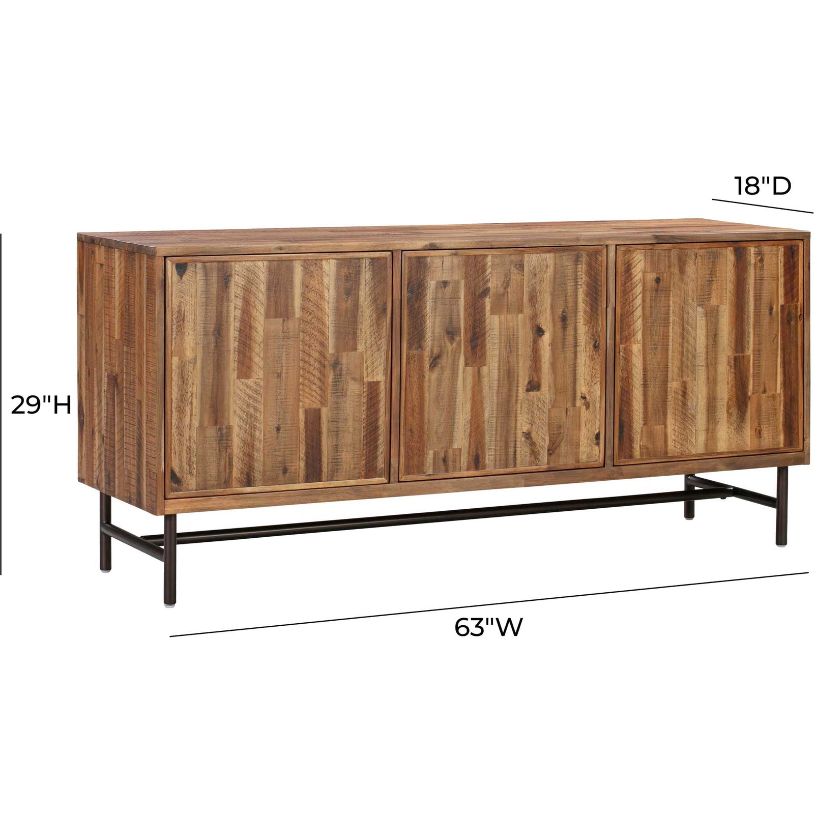 Boston Wooden Buffet Brown