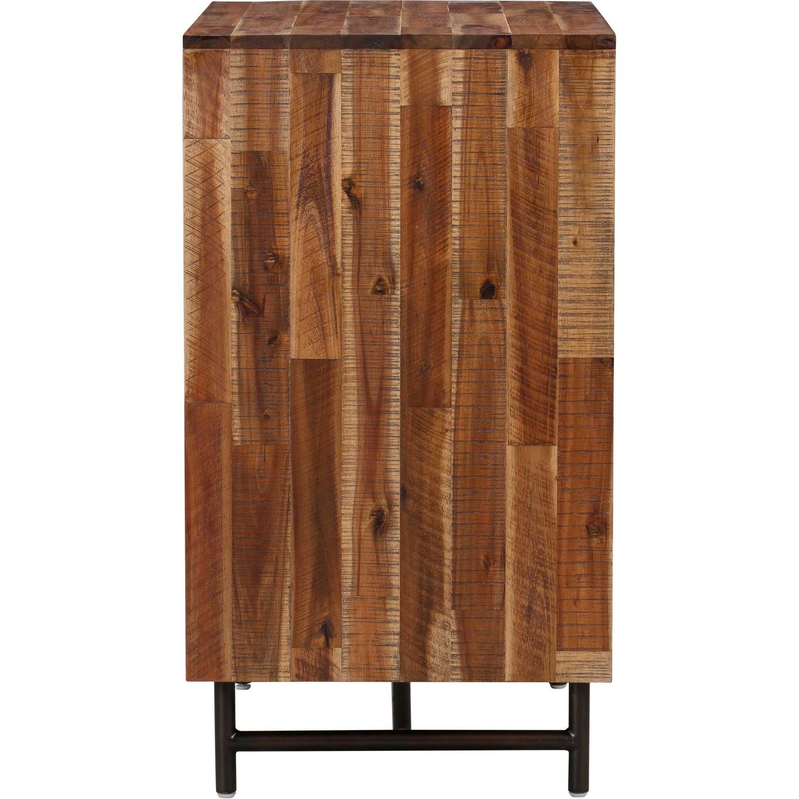 Boston Wooden Bar Cabinet Rustic/Dark Brown