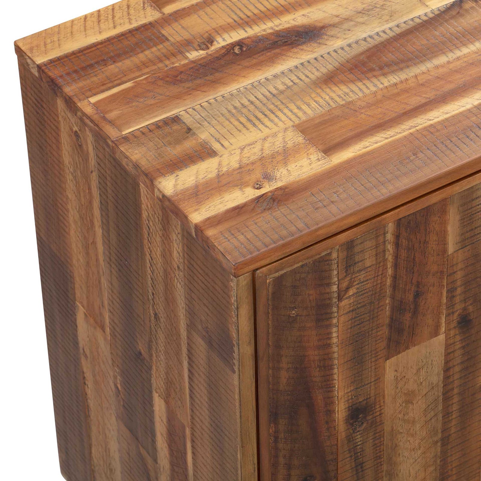 Boston Wooden Bar Cabinet Rustic/Dark Brown