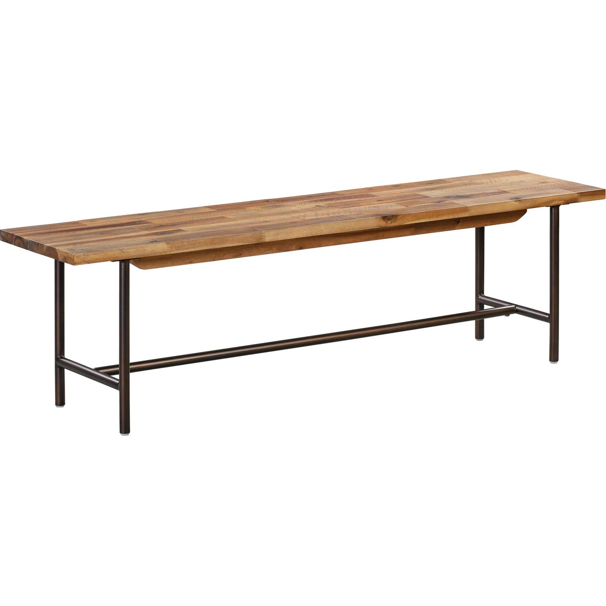 Boston Wooden Bench Rustic/Dark Brown