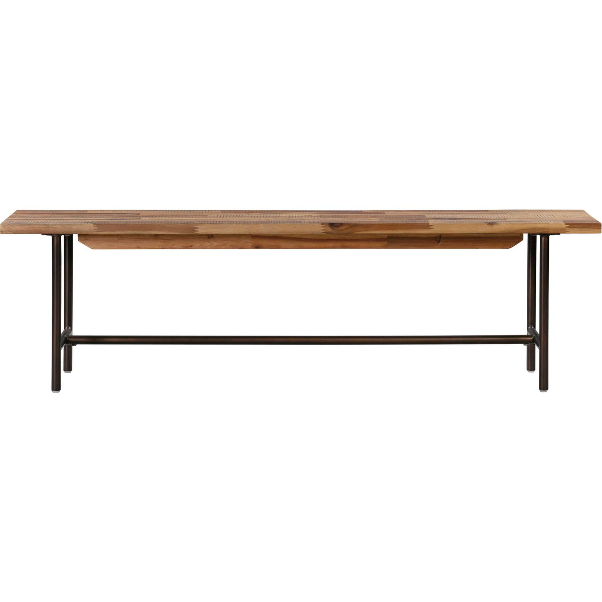 Boston Wooden Bench Rustic/Dark Brown