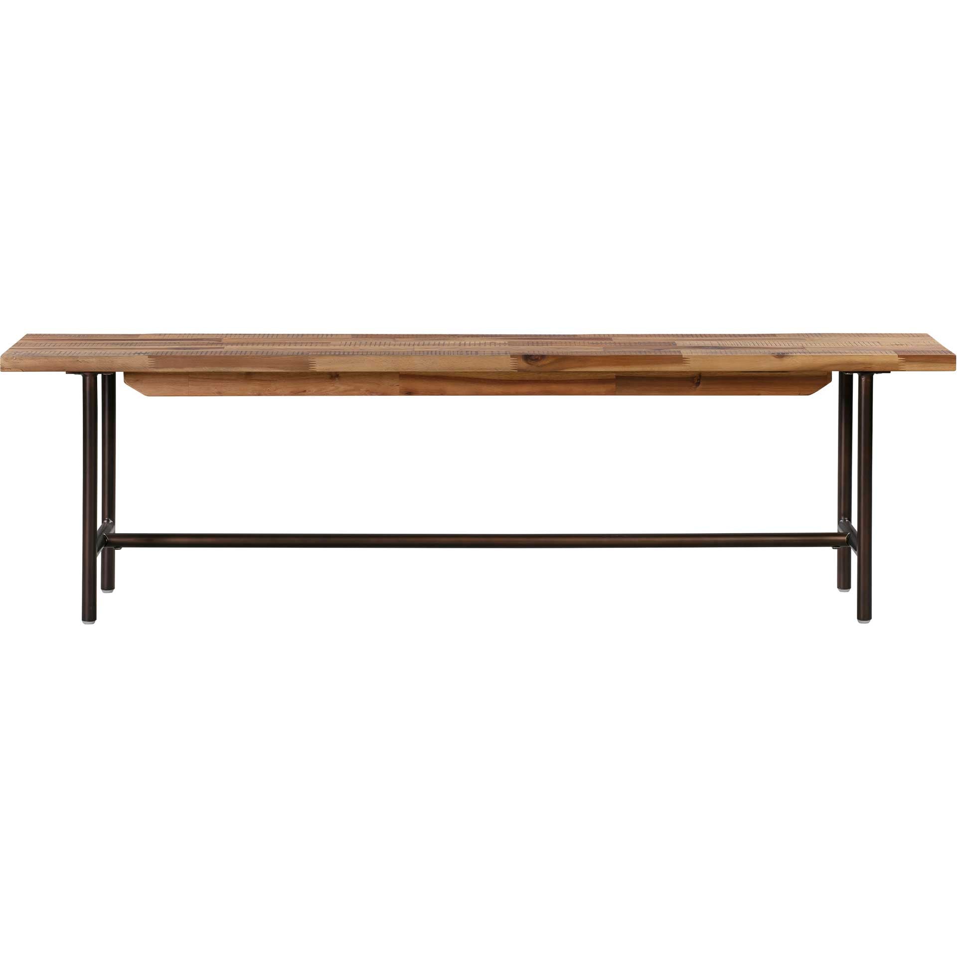 Boston Wooden Bench Rustic/Dark Brown