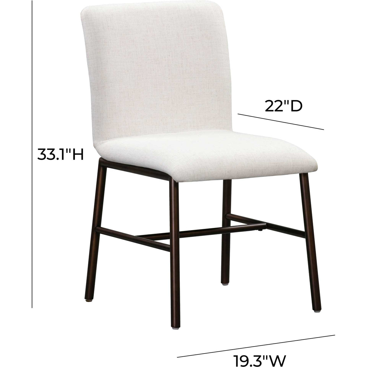 Boston Upholstered Dining Chair Flax (Set of 2)