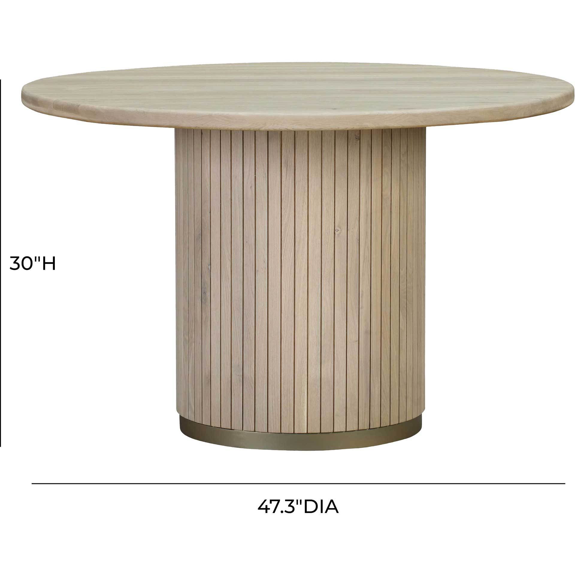 Chance Ash Wood Round Dining Table Natural