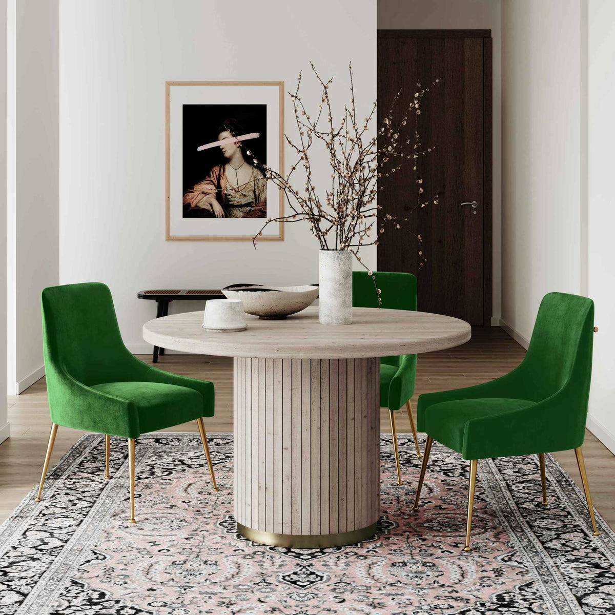 Chance Ash Wood Round Dining Table Natural