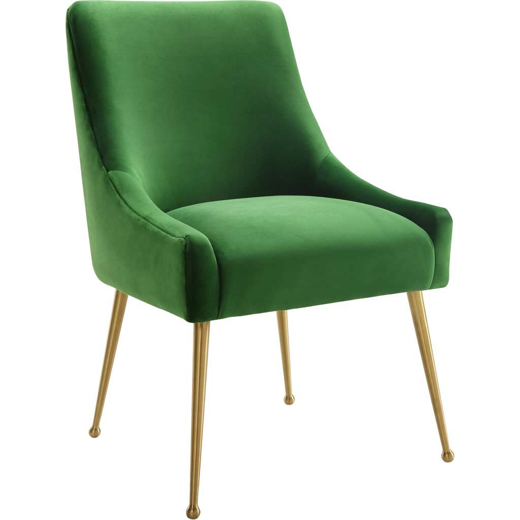 Bordeaux Velvet Side Chair Green