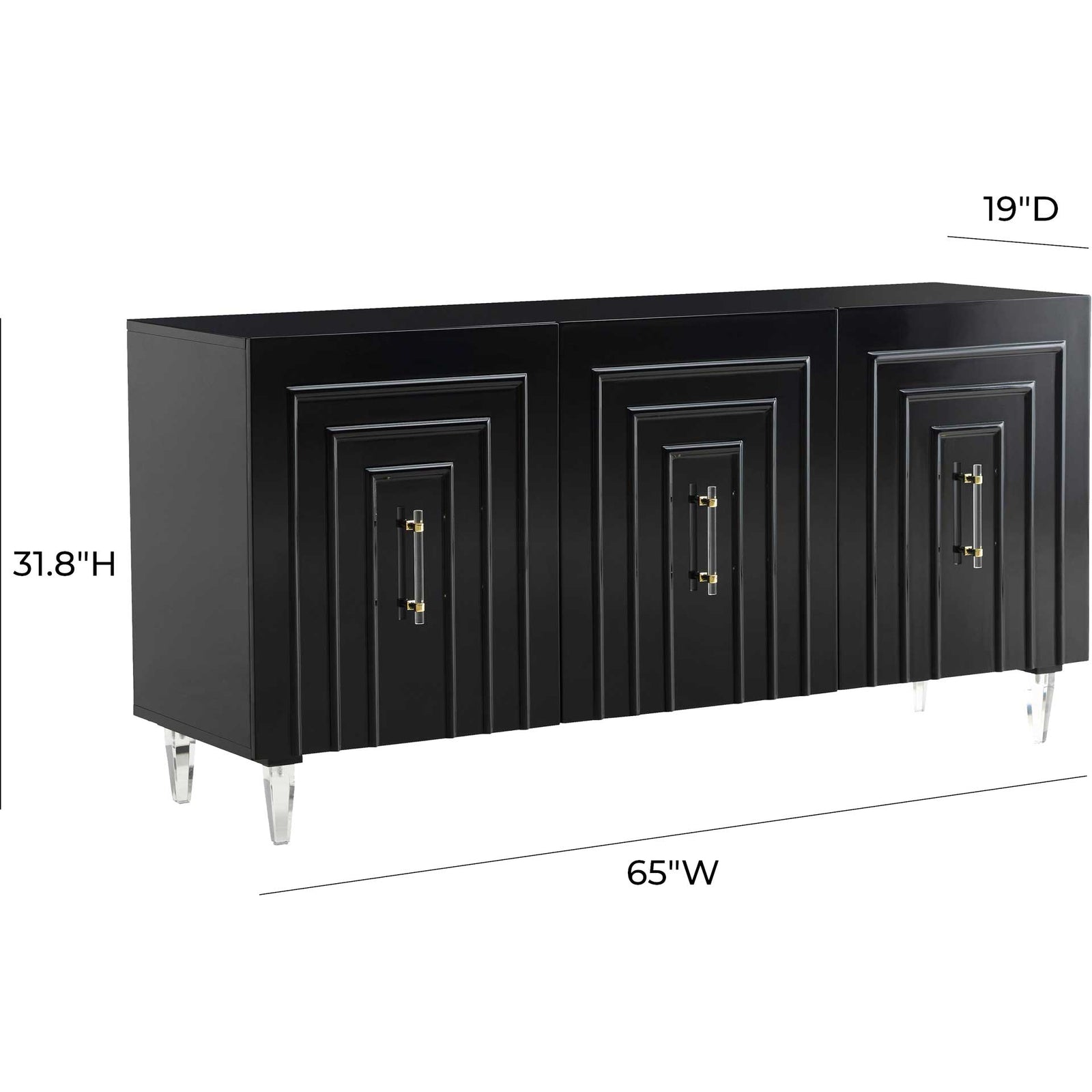 Faryn Lacquer Buffet Black