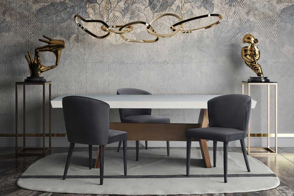 Mason Velvet Chair Gray