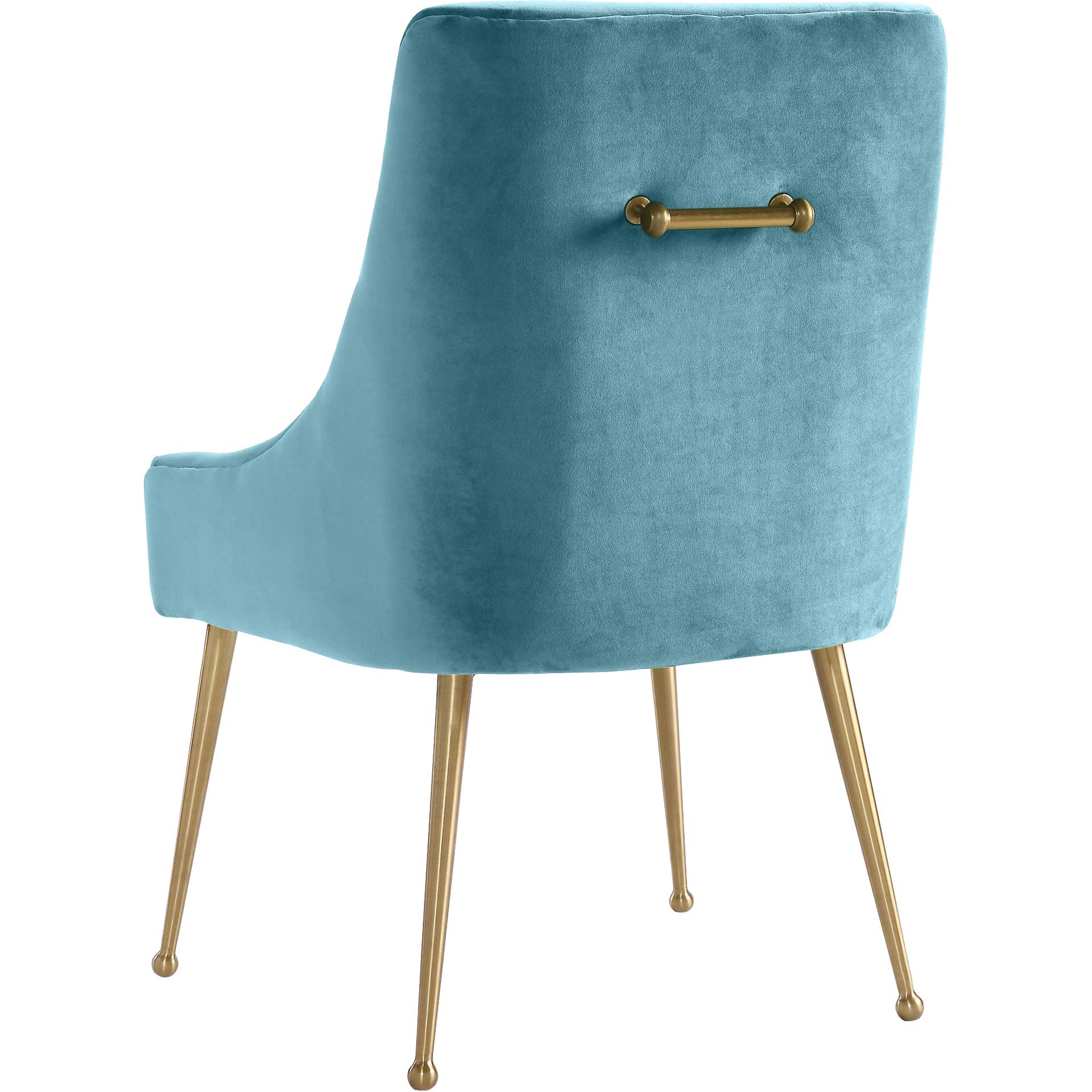 Bordeaux Velvet Side Chair Sea Blue