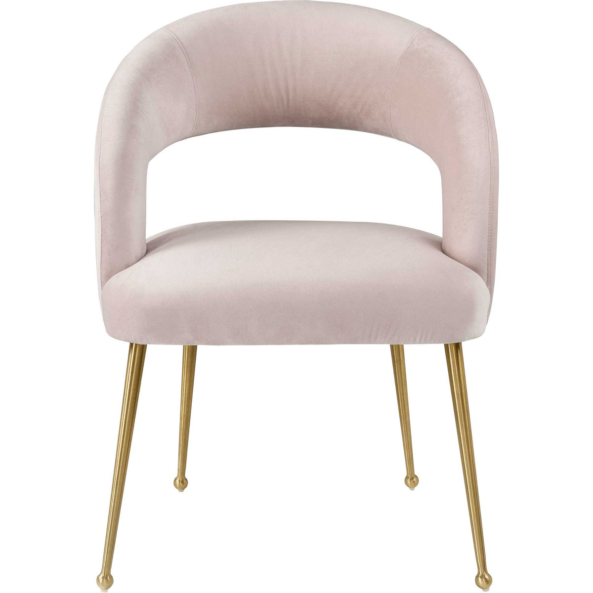 Rodgers Velvet Dining Chair Blush