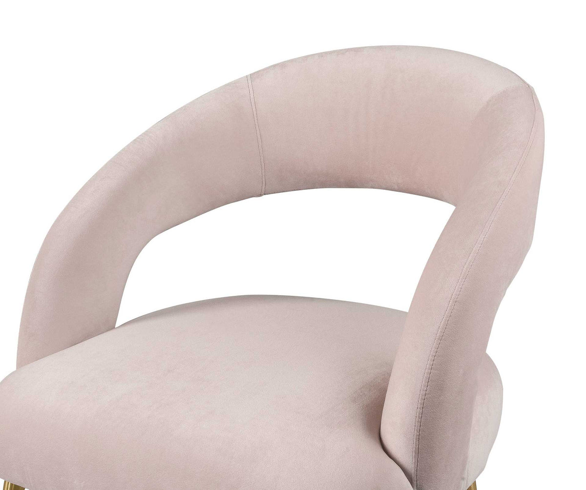 Rodgers Velvet Dining Chair Blush
