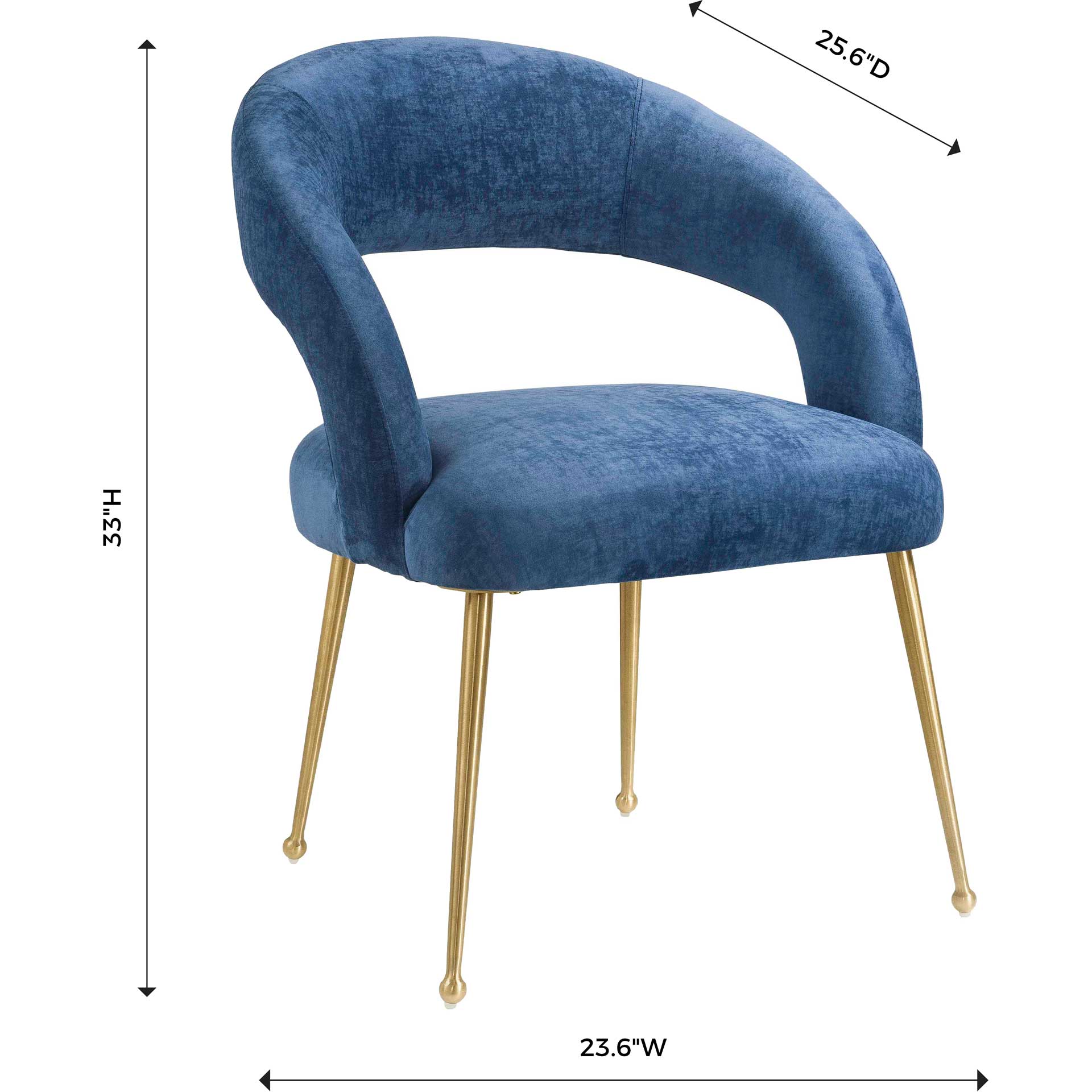 Rodgers Velvet Dining Chair Navy