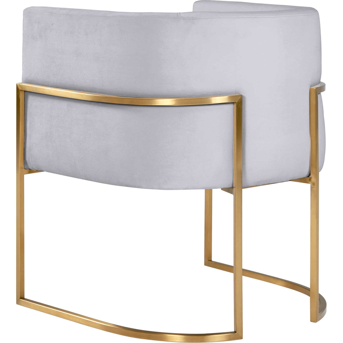 Gianni Gold Leg Velvet Dining Chair Gray