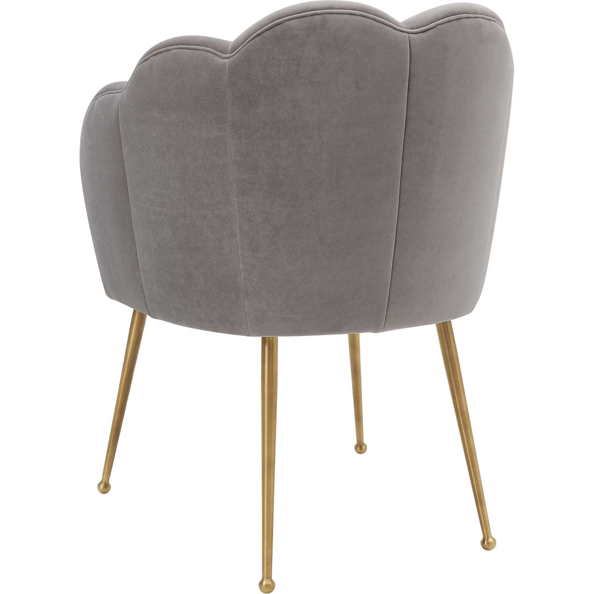 Pebbles Velvet Dining Chair Gray