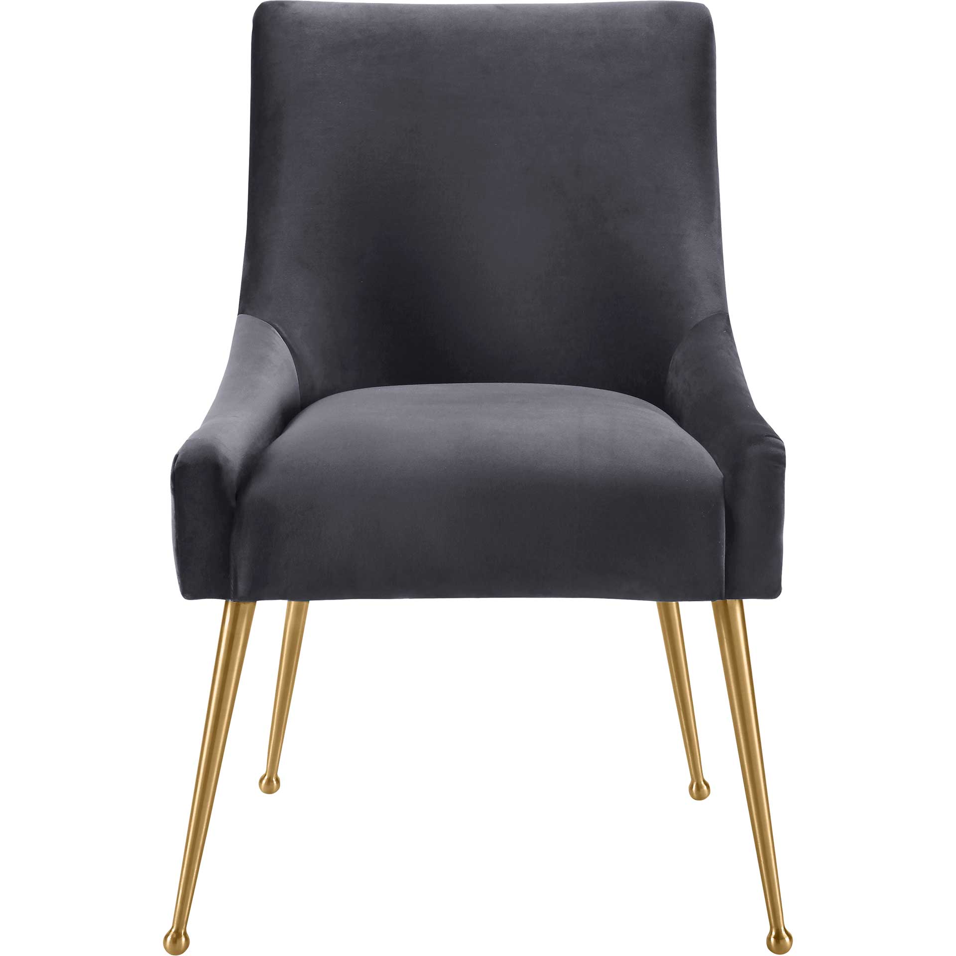 Bordeaux Pleated Velvet Side Chair Gray