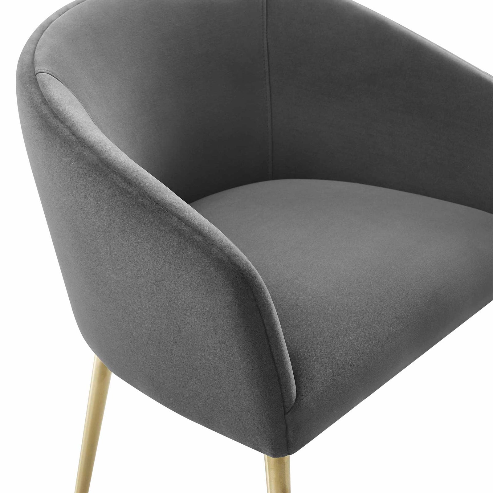 Arlette Velvet Dining Chair Gray