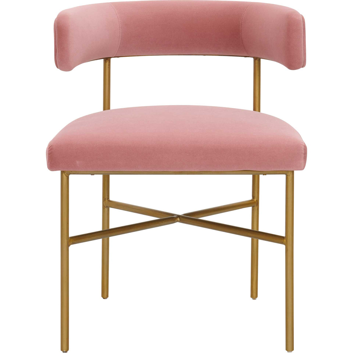 Kira Performance Velvet Chair Blush