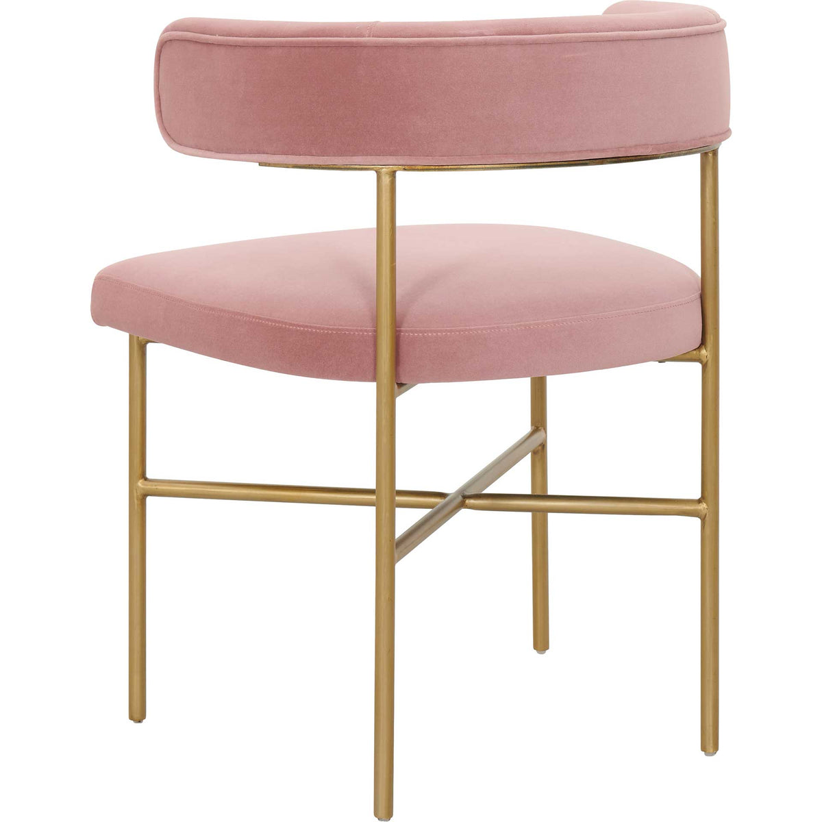 Kira Performance Velvet Chair Blush