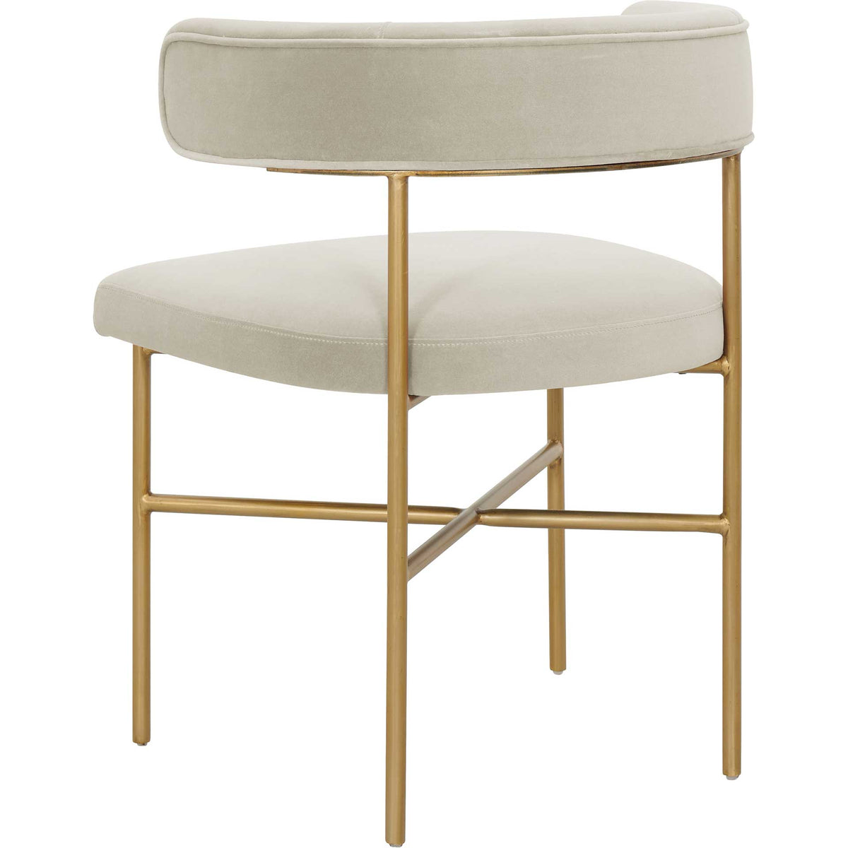 Kira Performance Velvet Chair Cream