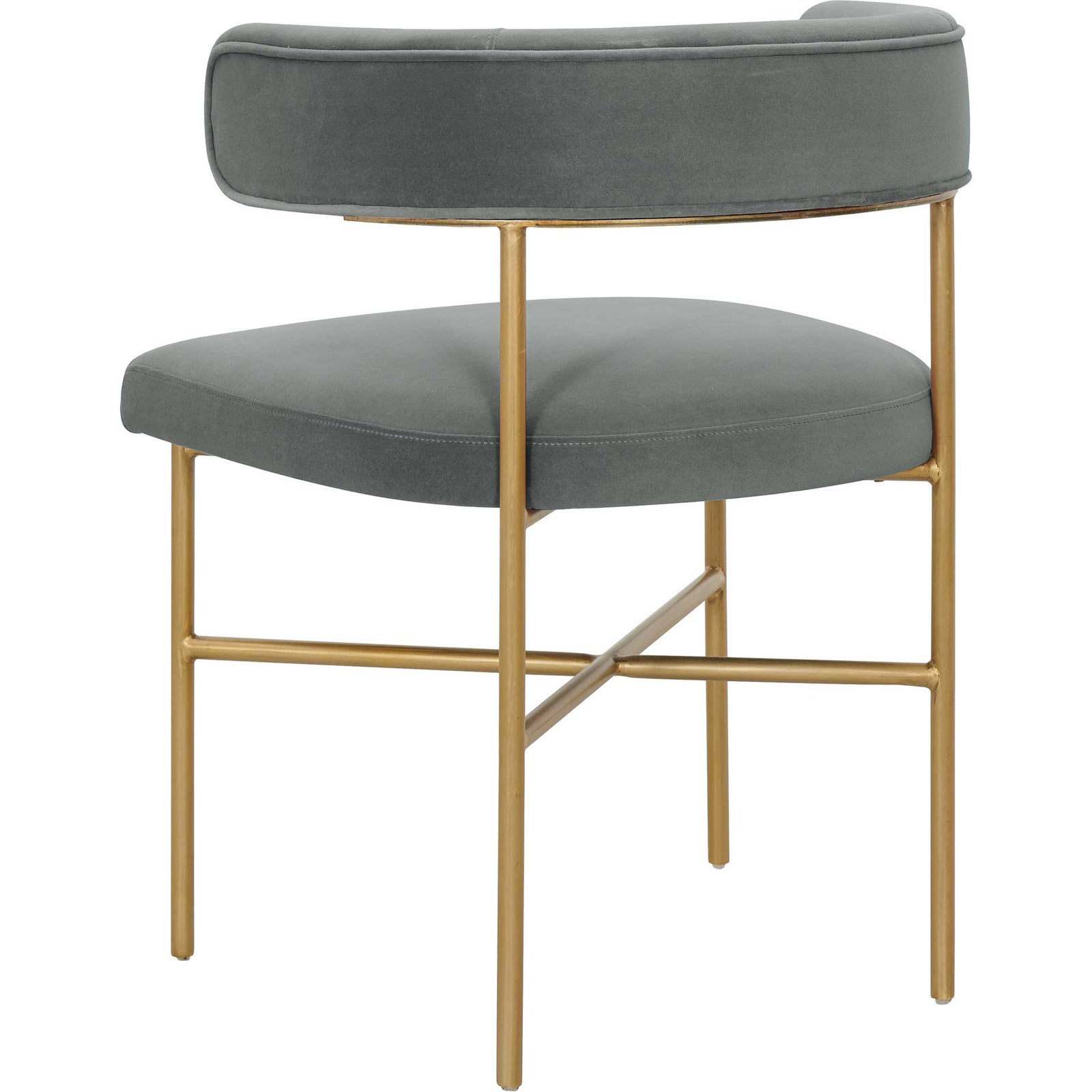 Kira Performance Velvet Chair Gray