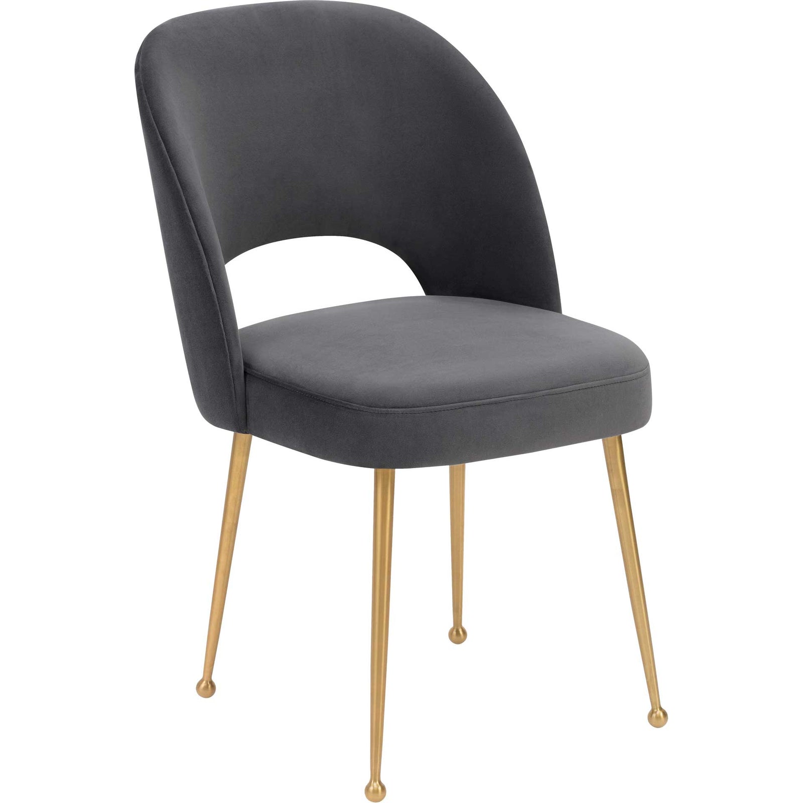 Swift Velvet Chair Dark Gray