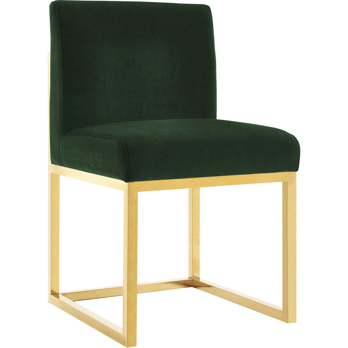 Halyn Velvet Chair Forest Green