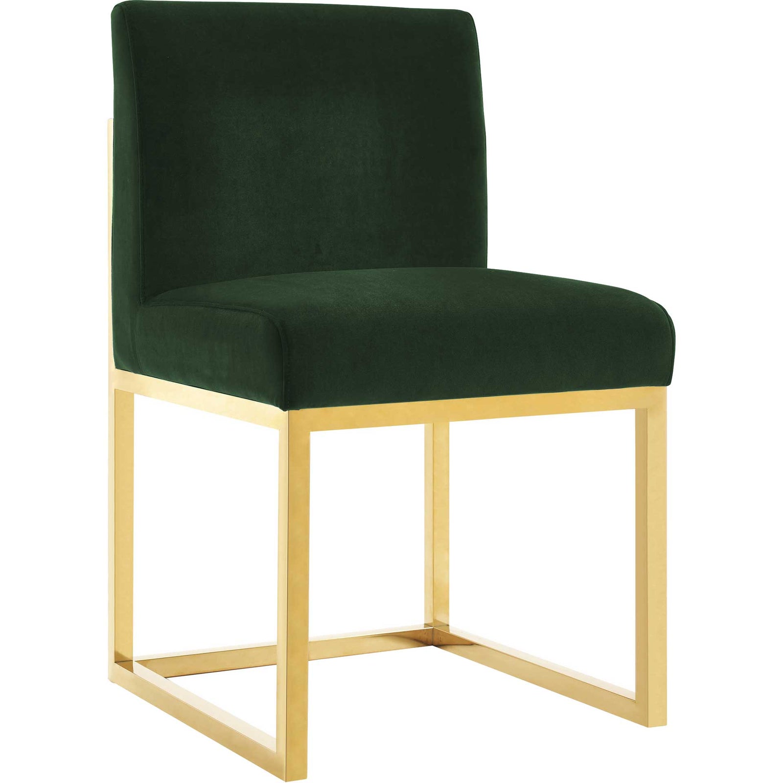 Halyn Velvet Chair Forest Green