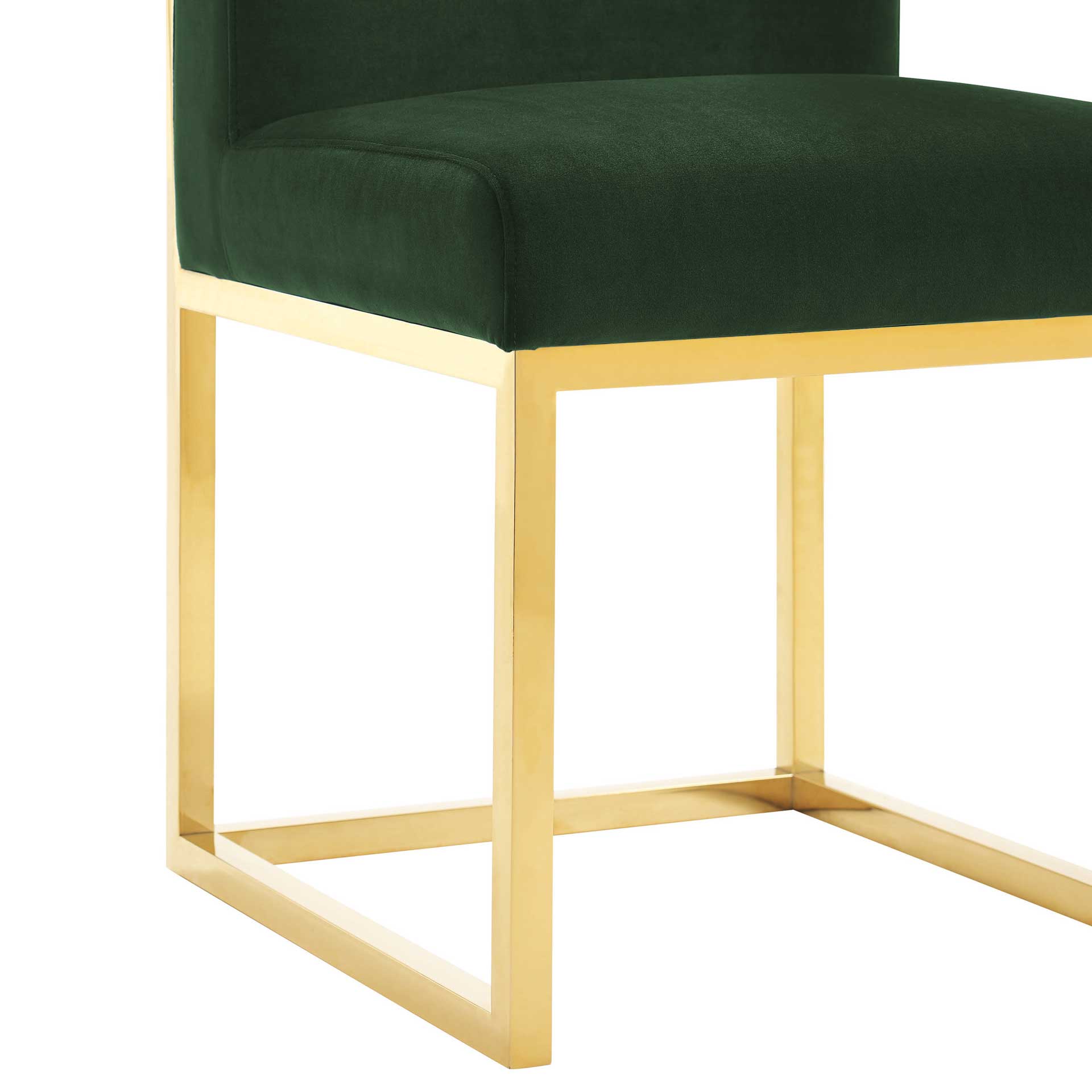 Halyn Velvet Chair Forest Green