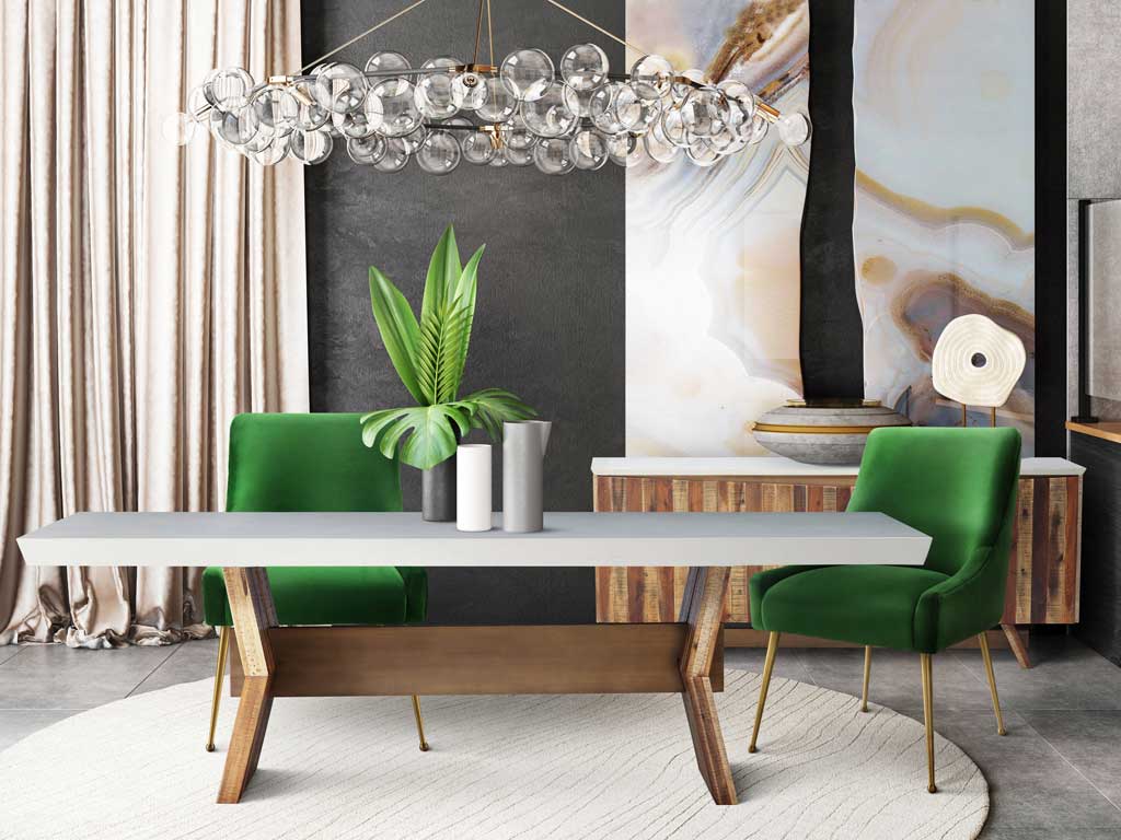 Astor White Concrete Table