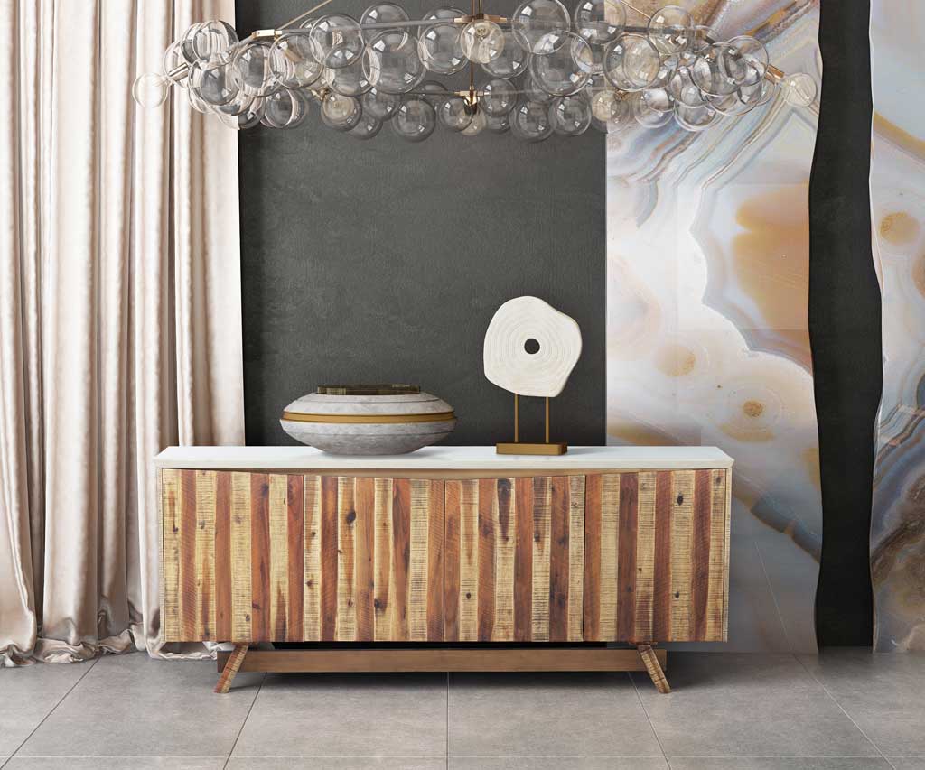 Astor White Concrete Buffet