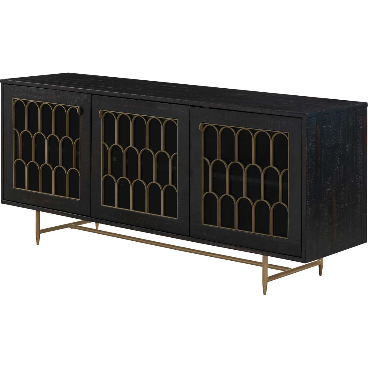 Gershwin Wood Buffet Black/Brass