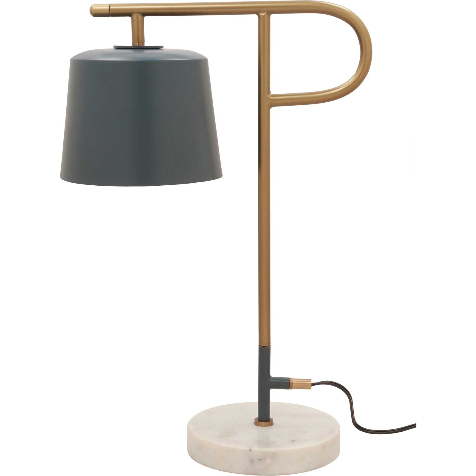 Barlett Marble Base Table Lamp Antique Brass/Ocean Gray
