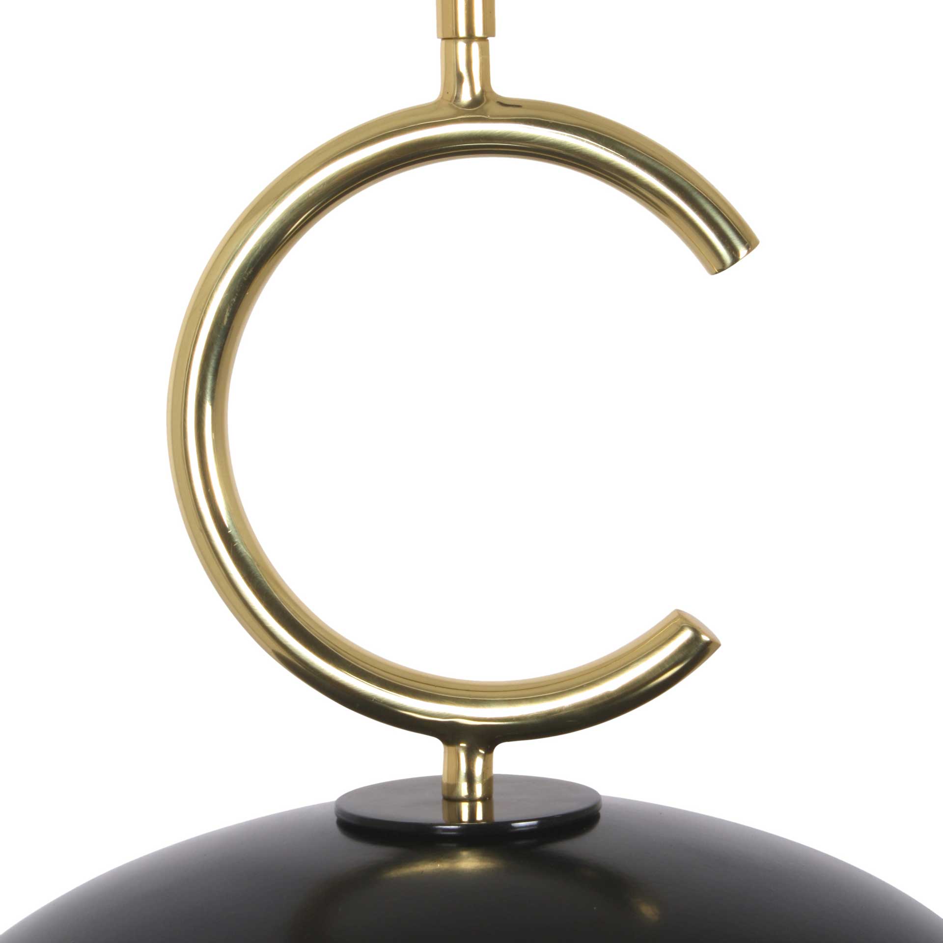 Chanel Wide Pendant Black/Brass