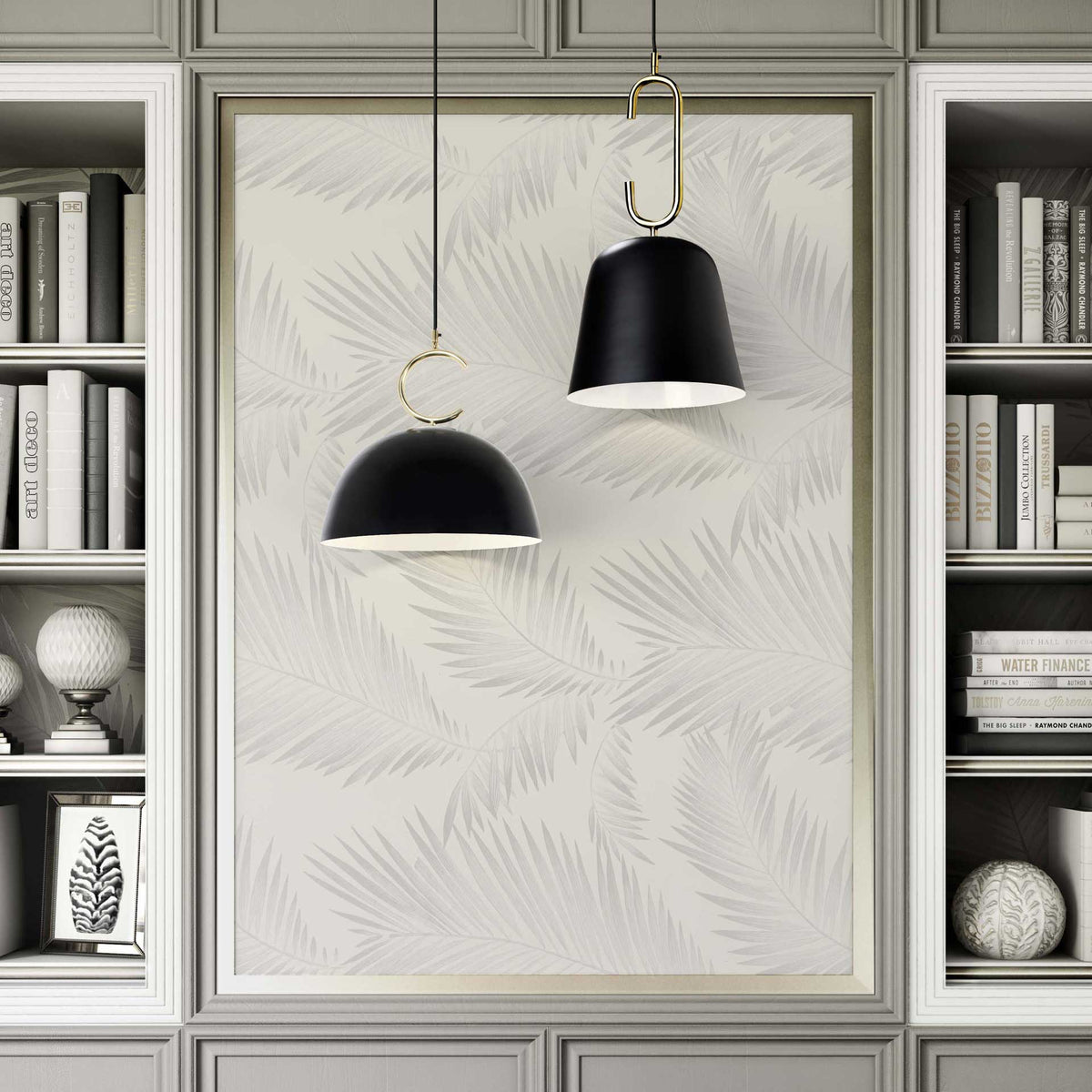 Chanel Wide Pendant Black/Brass