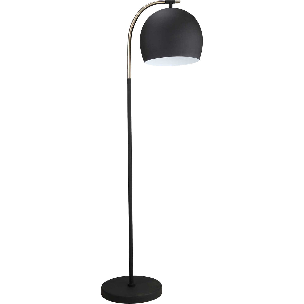 Lucius Floor Lamp Antique Silver/Black