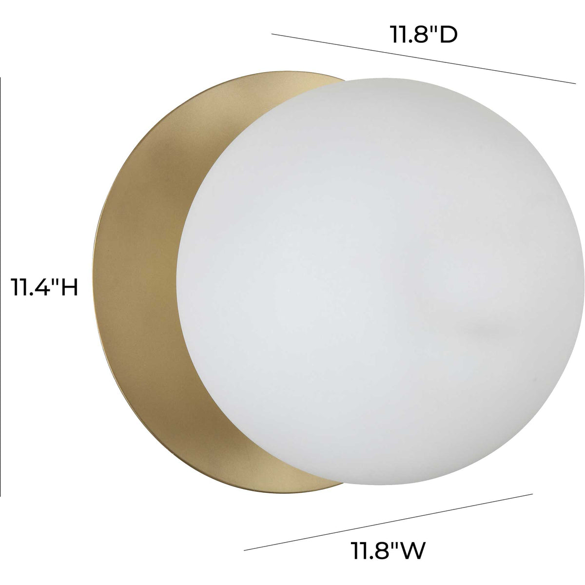 Golden Wall Sconce Antique Brass/Frosted