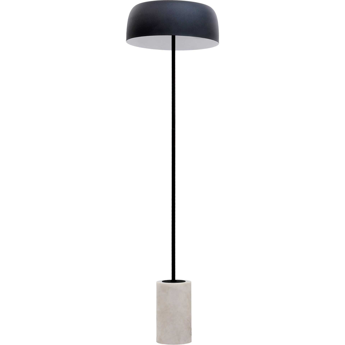Astra Marble Base Floor Lamp Black/White Marble