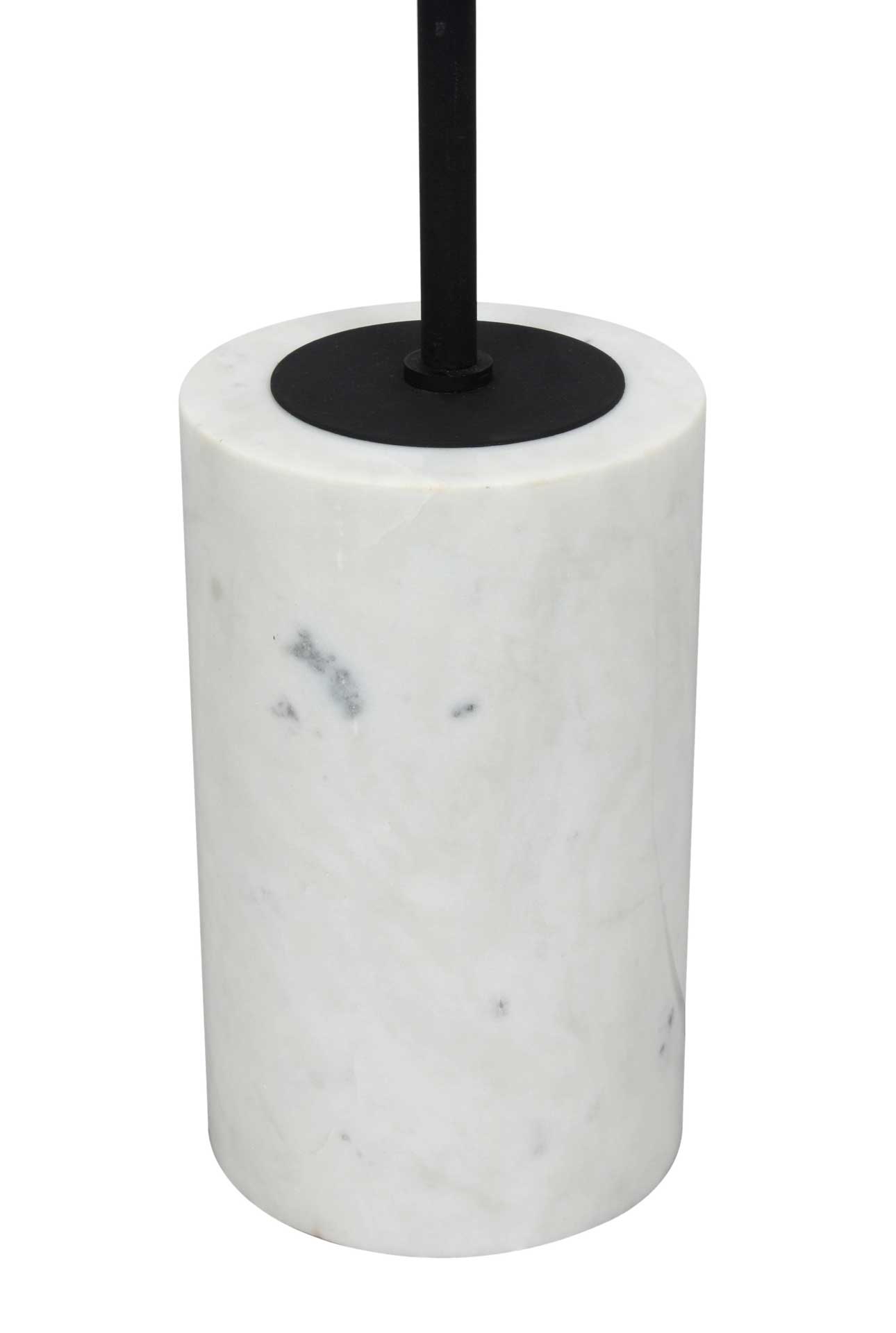 Astra Marble Base Floor Lamp Black/White Marble