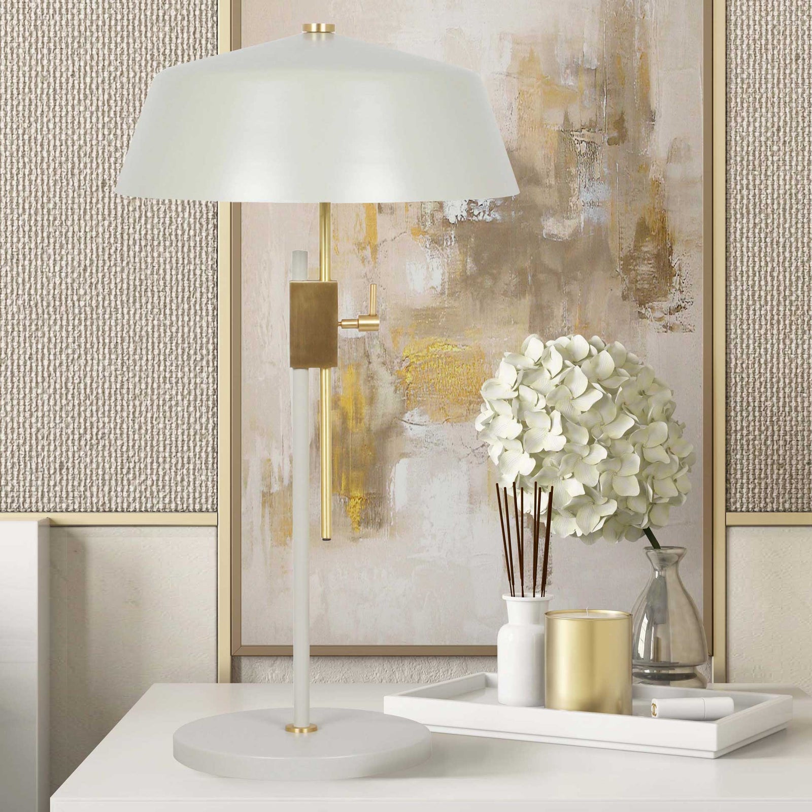 Diana Table Lamp Antique Brass/Gray