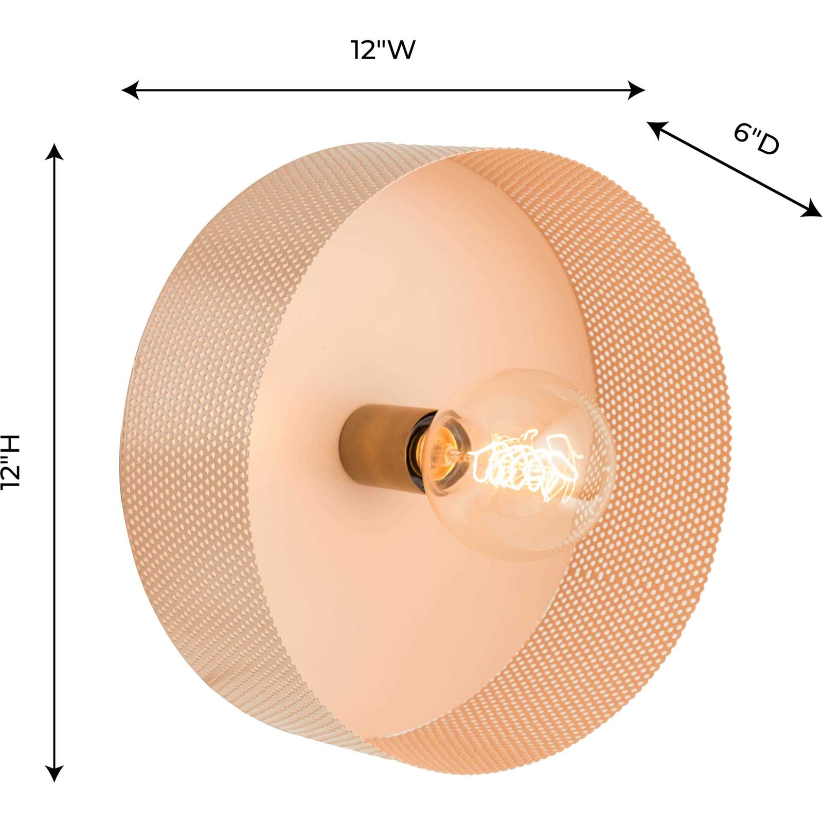 Monroe Round Wall Sconce Blush