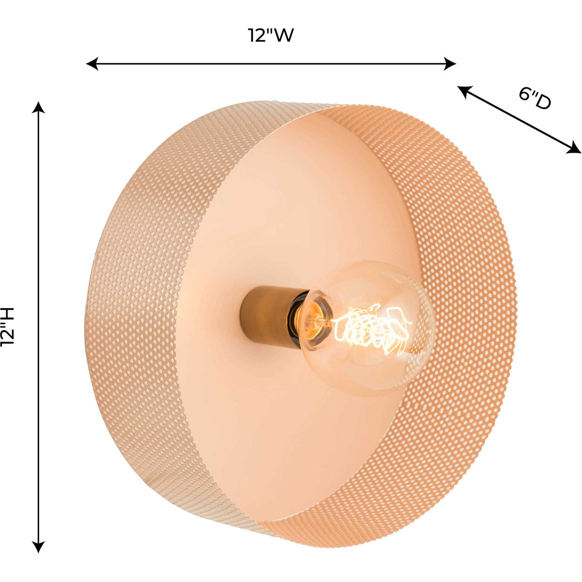 Monroe Round Wall Sconce Blush