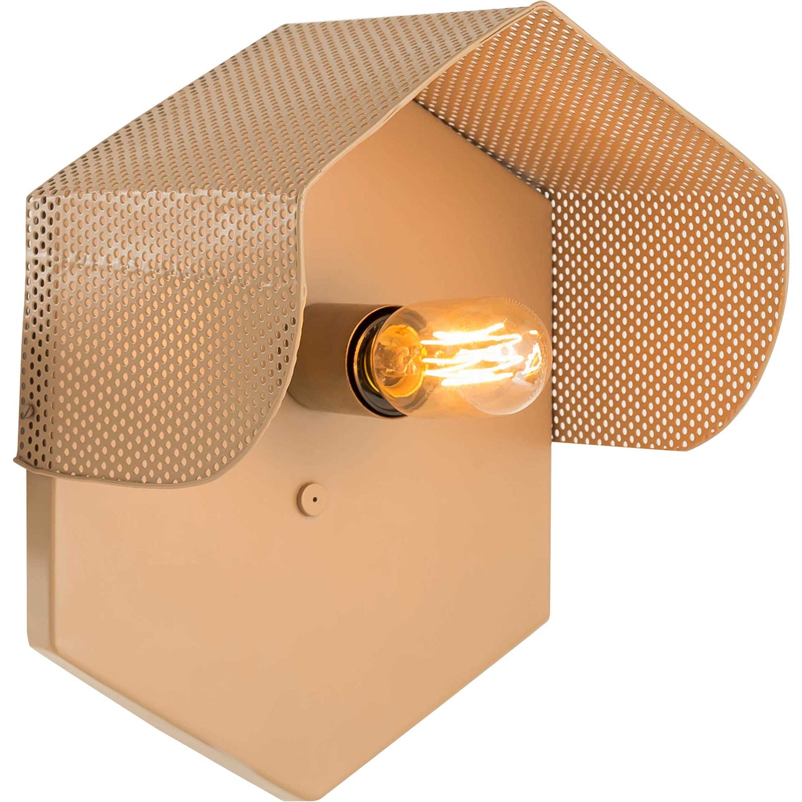 Monroe Hexagon Wall Sconce Tan