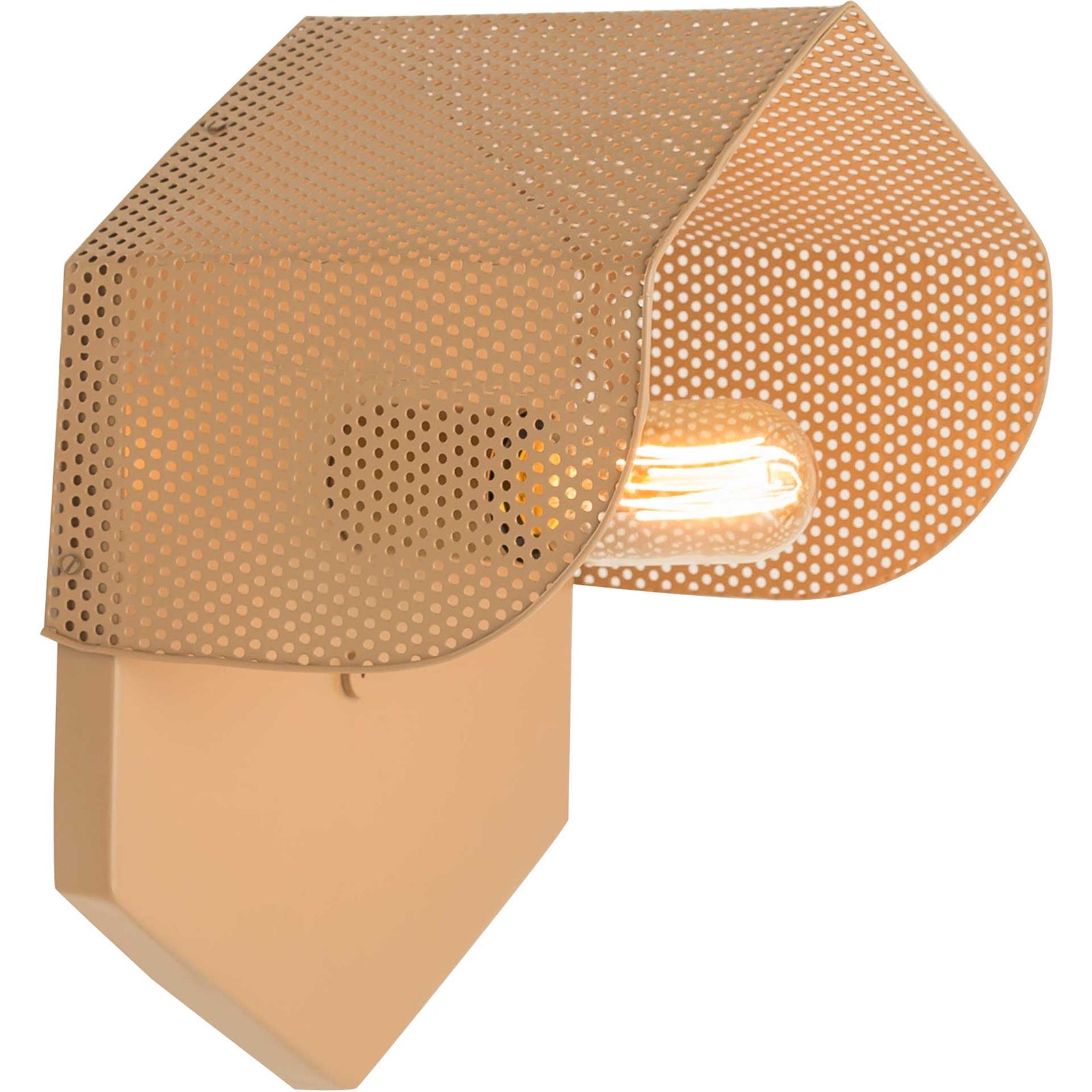 Monroe Hexagon Wall Sconce Tan