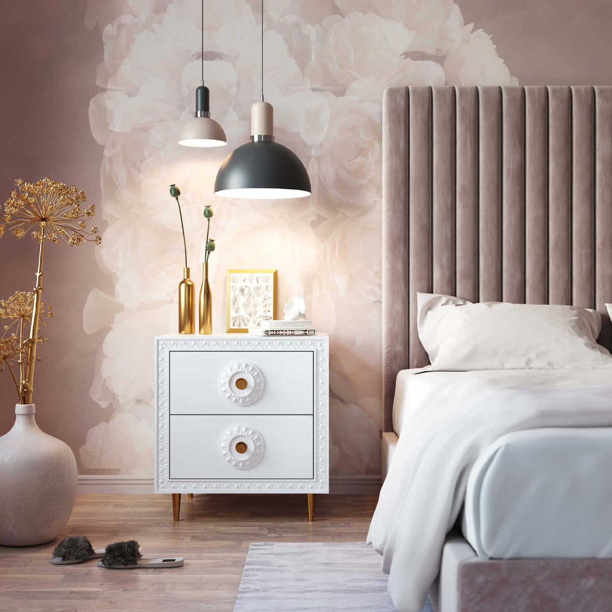 Jumbo Large Pendant Blush/Gray