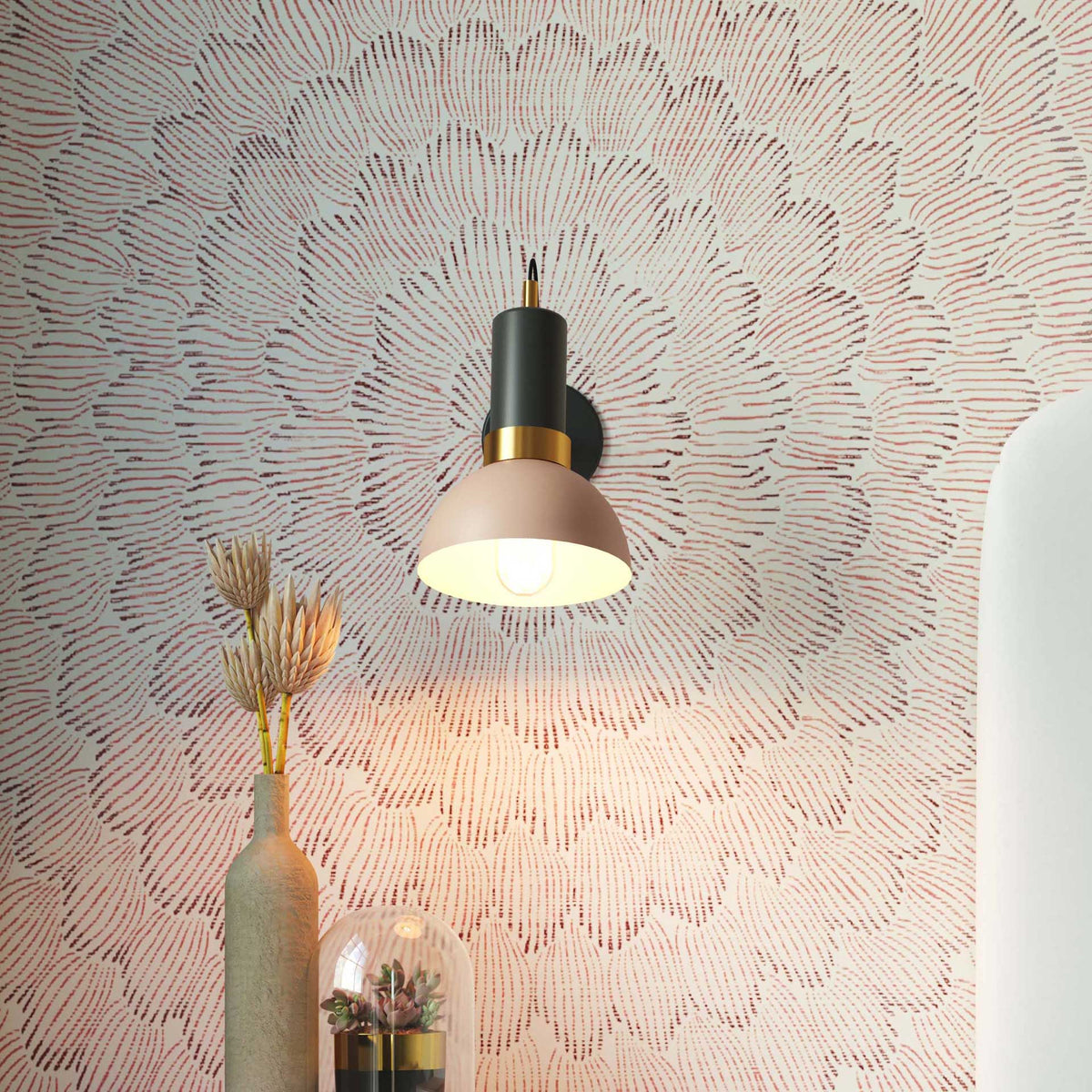 Jumbo Wall Sconce Blush/Gray